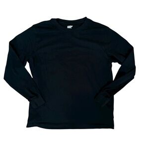 Lands’ End Super-T Men’s Medium Black Long Sleeve Shirt Cotton
